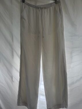 Hollister White s Low Rise Drawstring Linen Pant